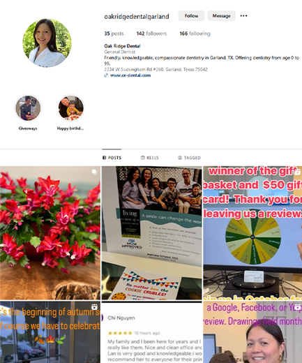 A collage of photos of a woman on a Instagram page