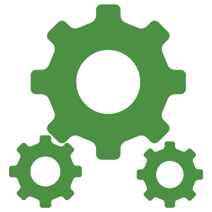 Green cog icon