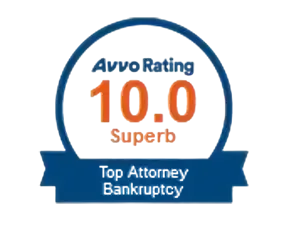 A logo for avvo rating 10.0 superb top attorney bankruptcy