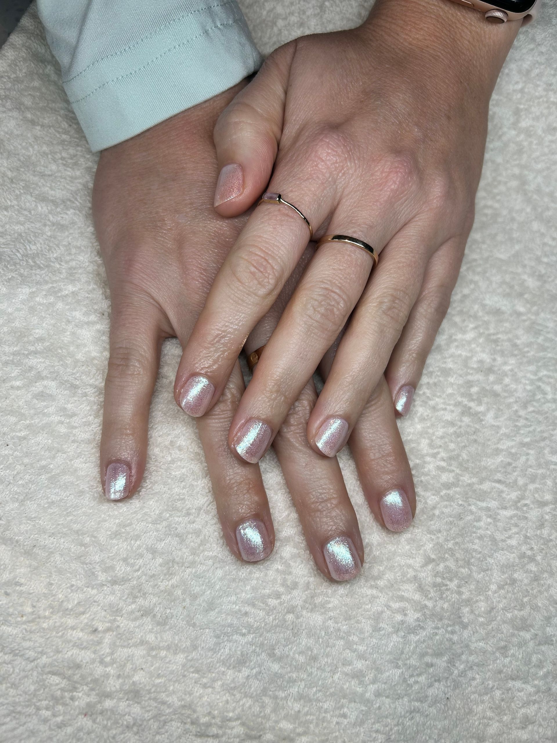 Dazzle dry spa manicure at Spa La La Tampa frost polish