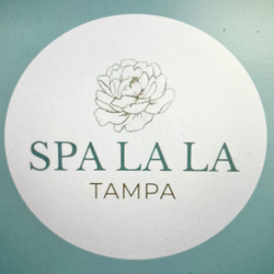 spa la la tampa logo outer aqua blue circle