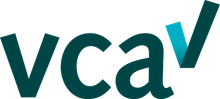 VCA-logo met een blauwgroene