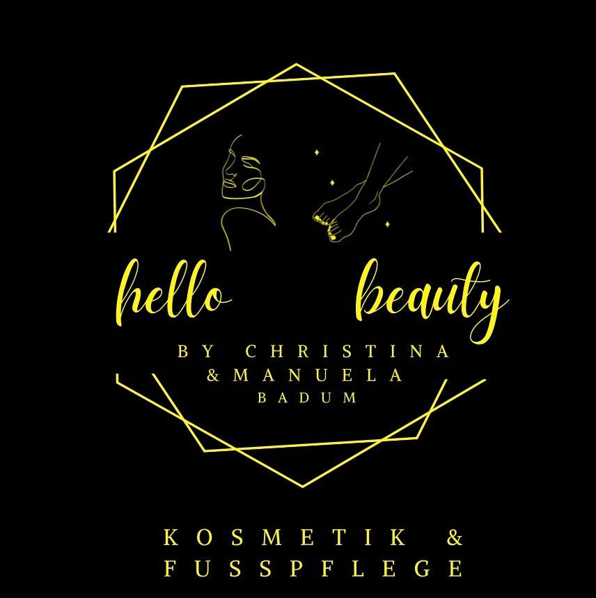 Ein schwarz-goldenes Logo für Hello Beauty von Christina