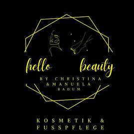Ein schwarz-goldenes Logo für Hello Beauty von Christina