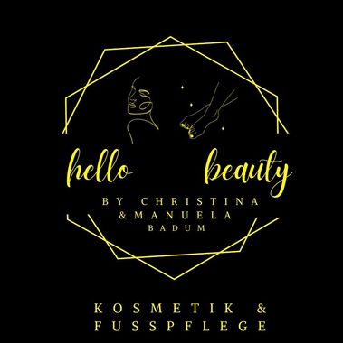 Ein schwarz-goldenes Logo für Hello Beauty von Christina