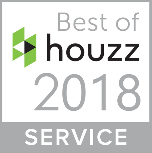 A logo for the best of houzz service in 2018.