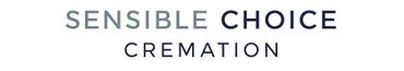 Logo for Sensible Choice Cremation in light blue-grey lettering.