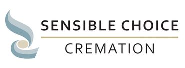 Logo for Sensible Choice Cremation in light blue-grey lettering.