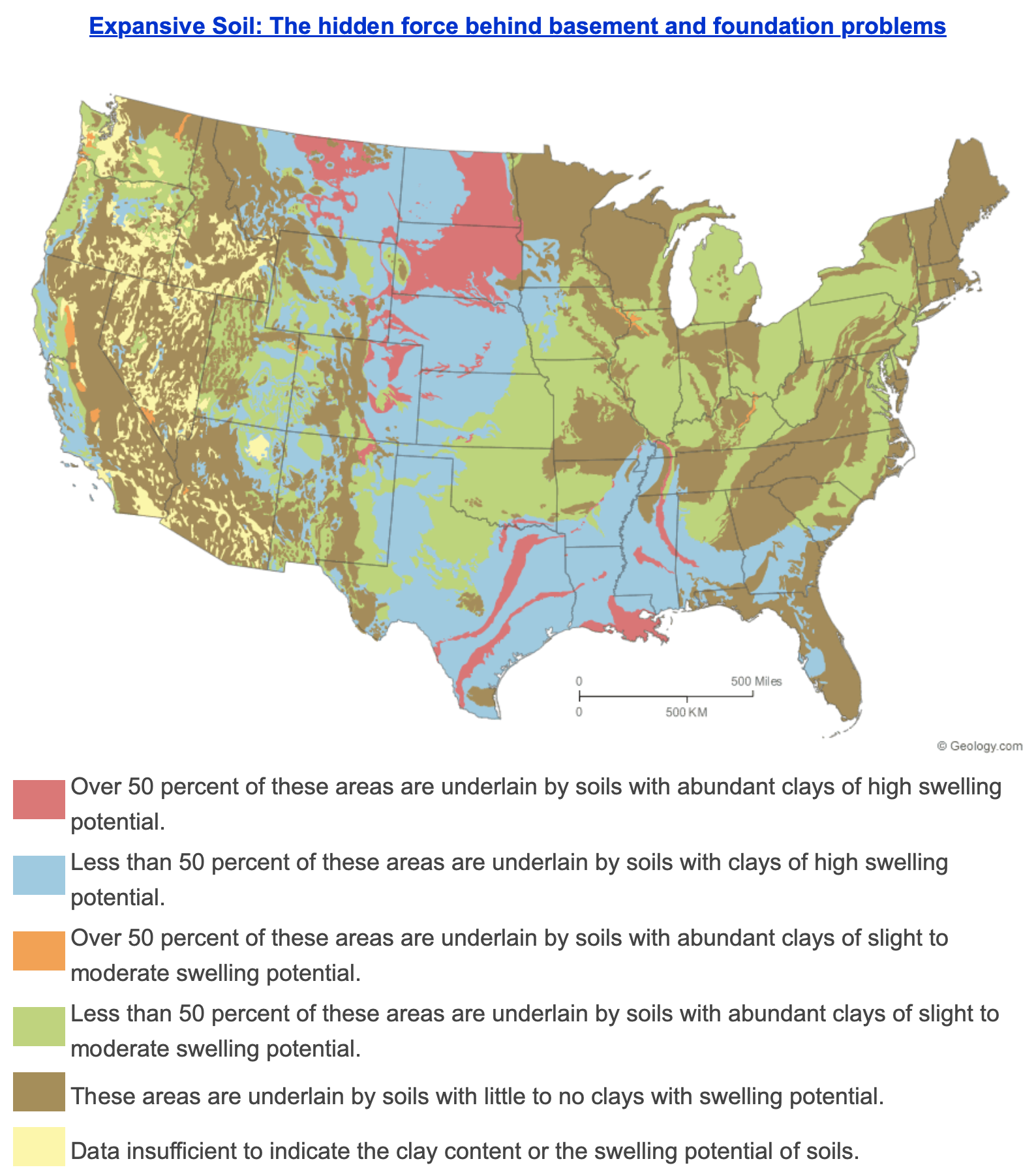 Expansive Soil Map of the USA