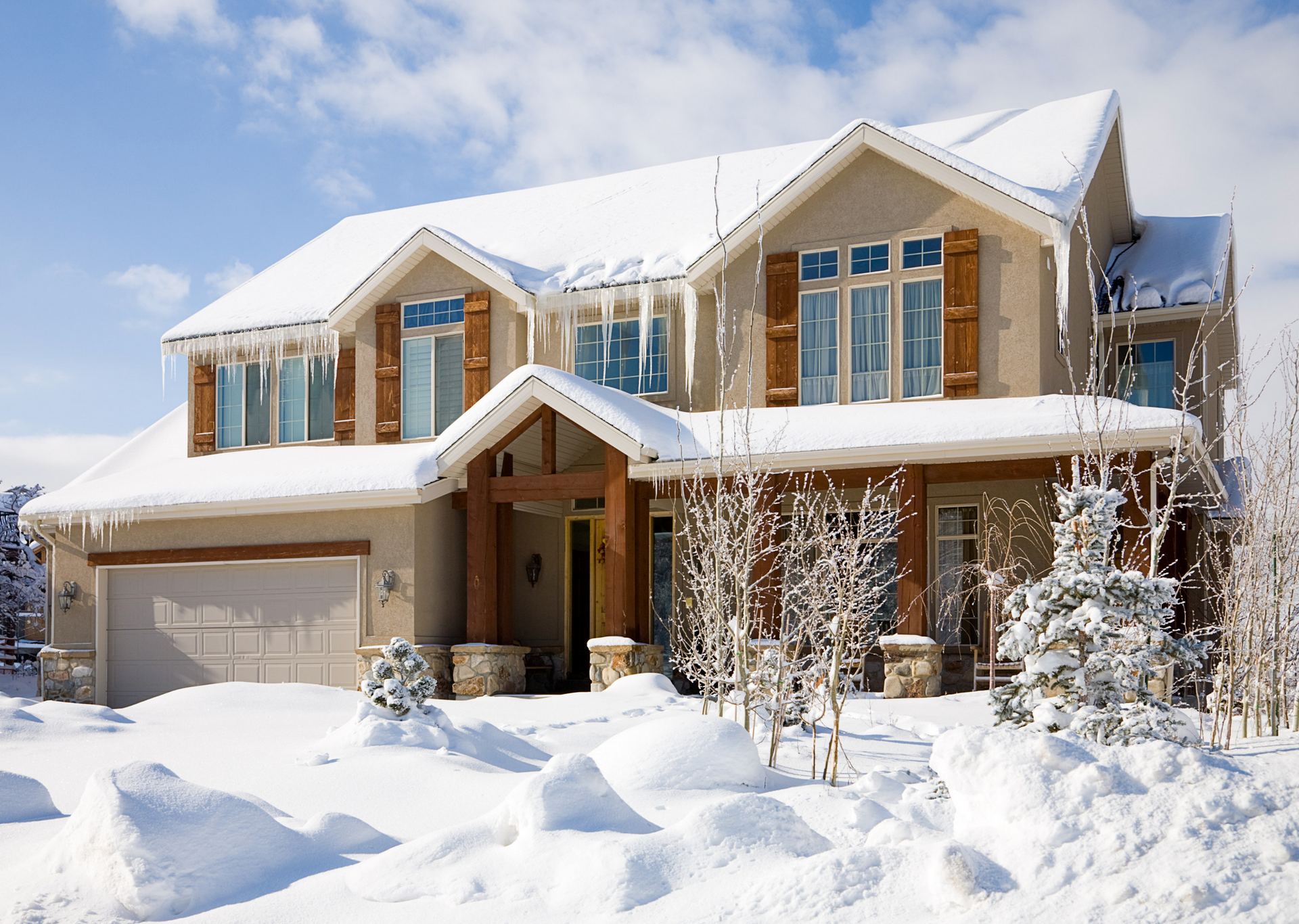 house in winter