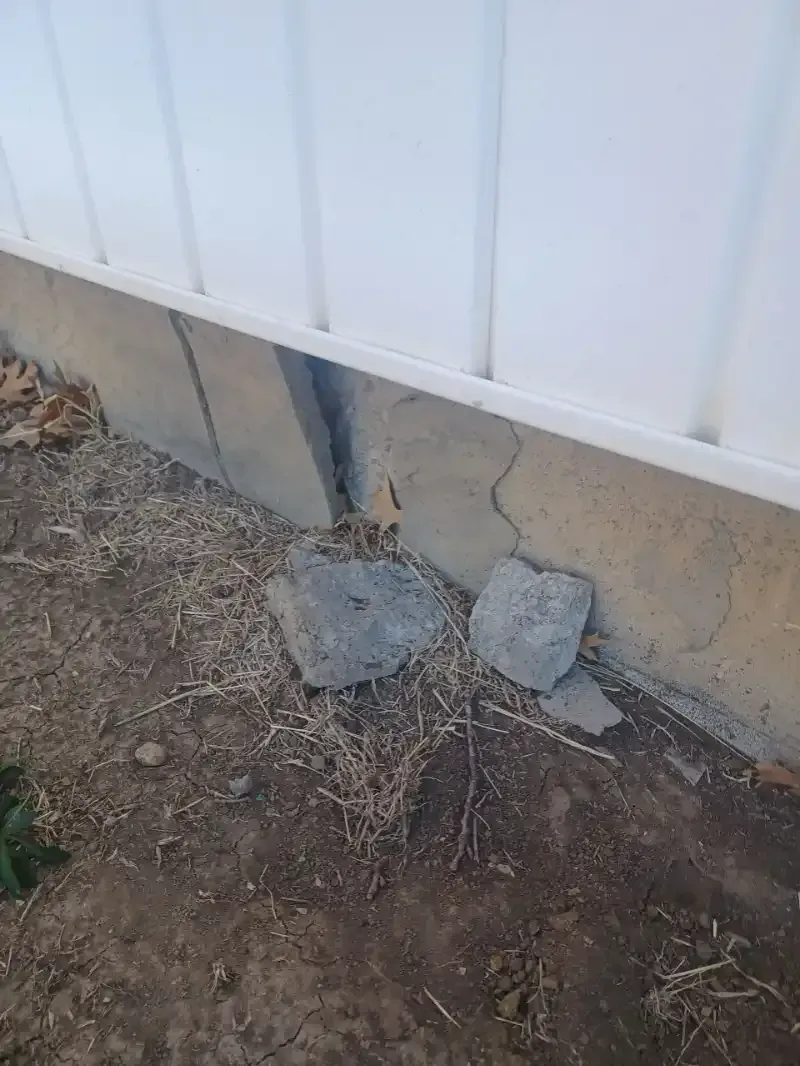 Cracked home foundation