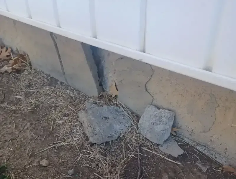 crumbling foundation wall