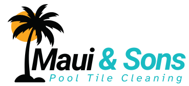 A logo for maui with a palm tree and the sun