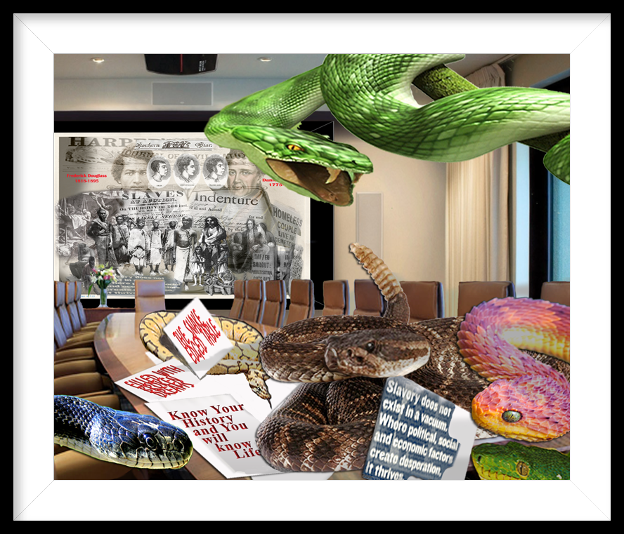 The Snake Edged Table Digital Artwork by Sheila Giles