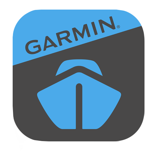 a garmin app icon with a boat on it