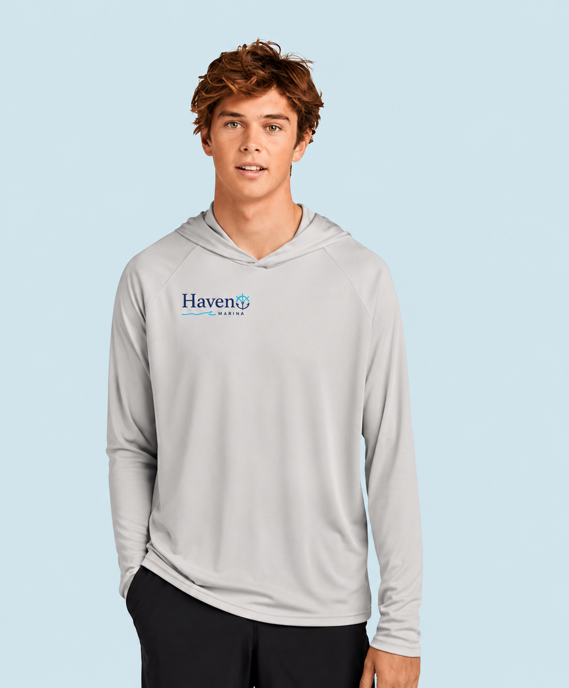 Men's Performance Hooded Sun Shirt Grey