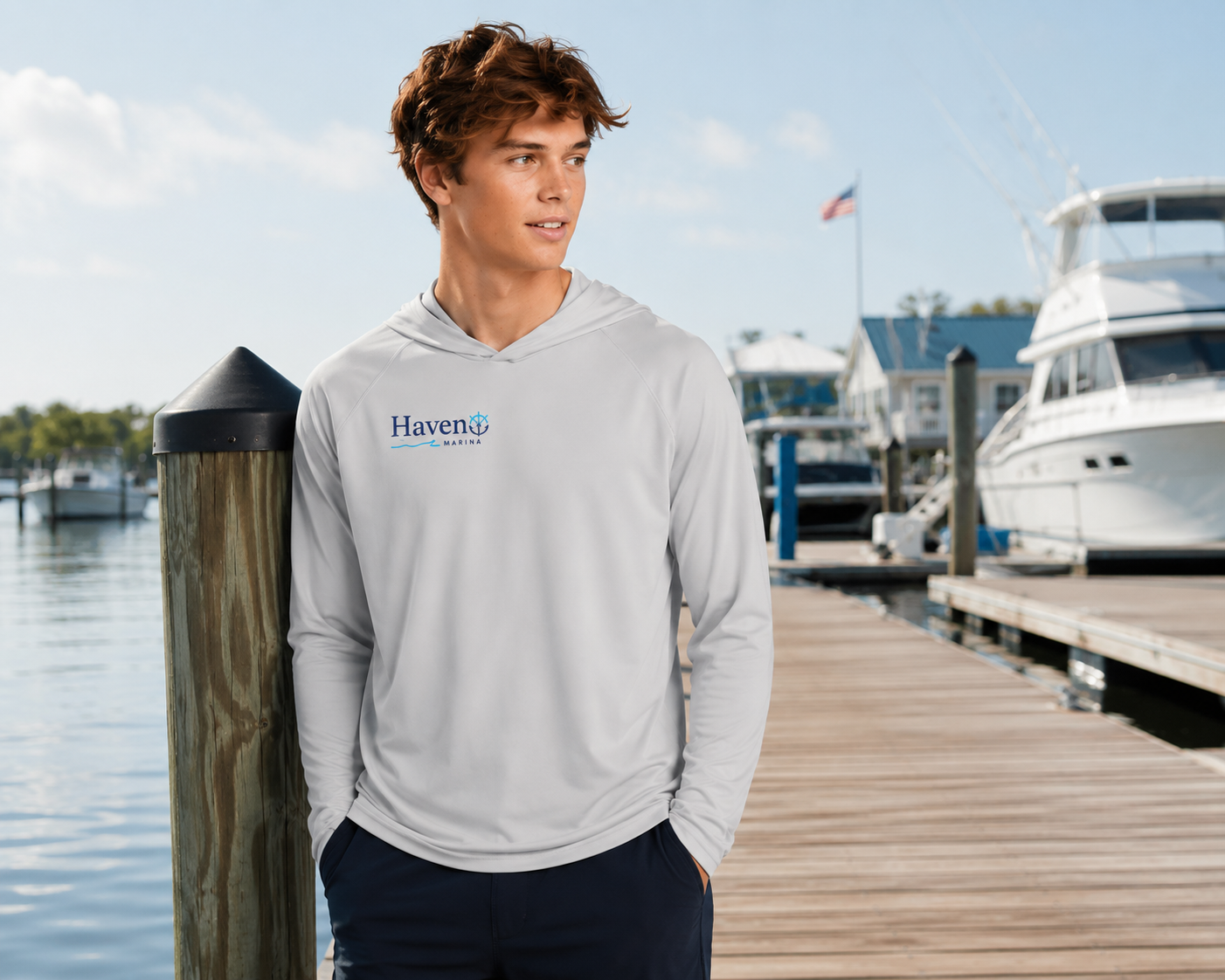 Men's Performance Hooded Sun Shirt Grey
