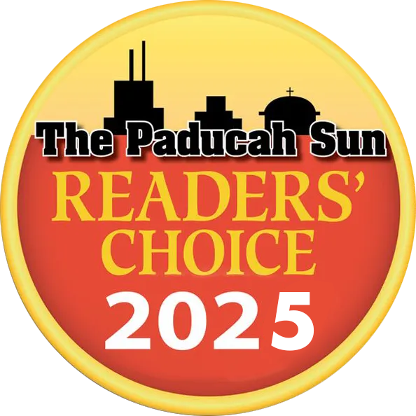 A badge that says the paducah sun readers choice 2024