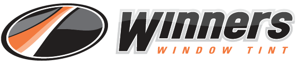 The logo for winners window tint is shown on a white background.