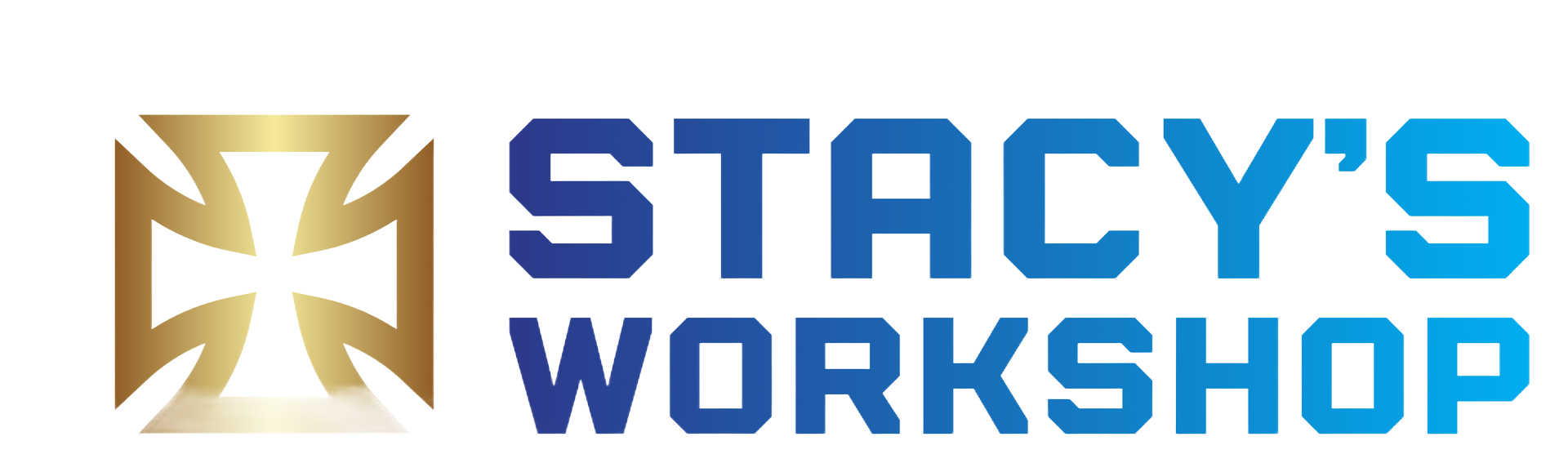Logo for Stacy's Workshop, text that says “Stacy’s Workshop” and 