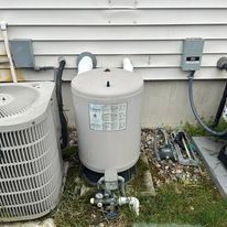 Well tank installation completed by local well company in Bayville, NJ.