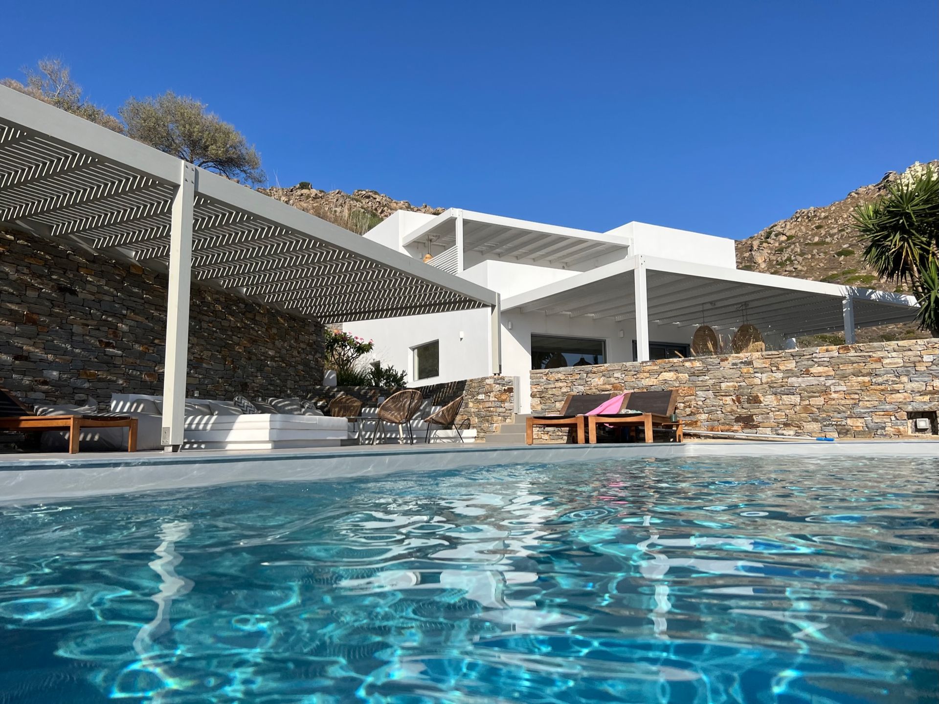 Kyparissi-Villa pool view