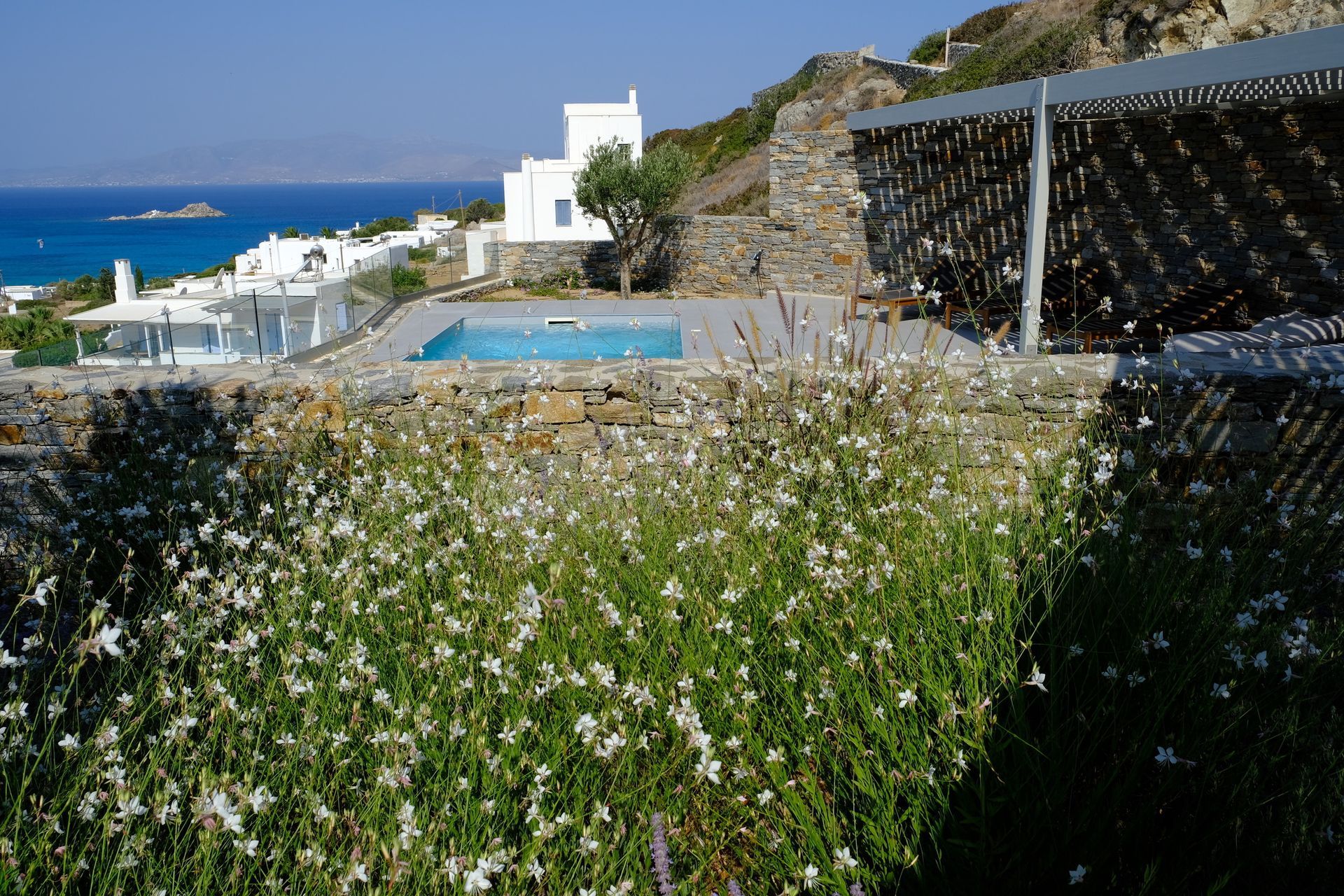 Kyparissi-Villa Naxos pool view, sea view and garden view
