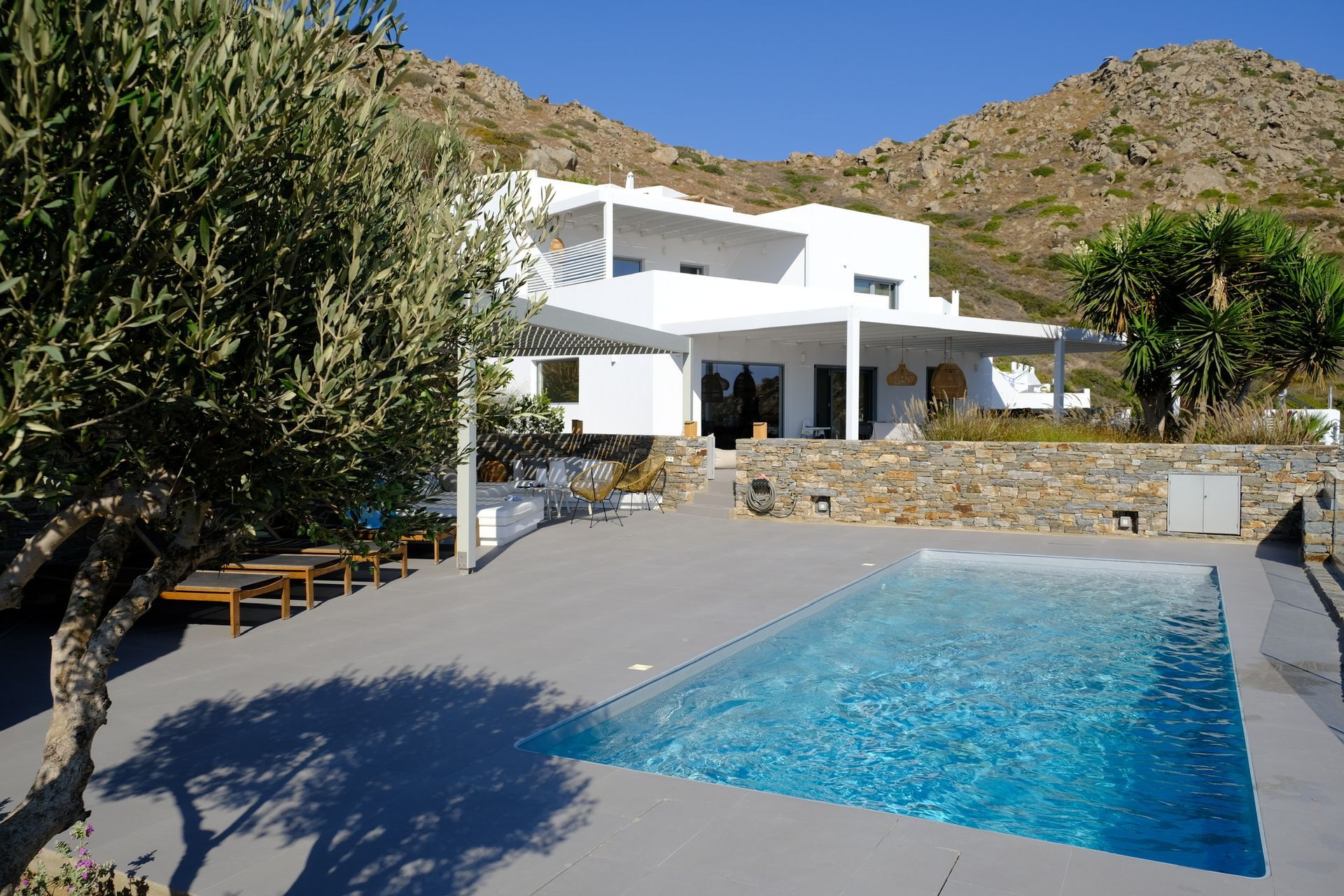 Kyparissi-Villa pool view