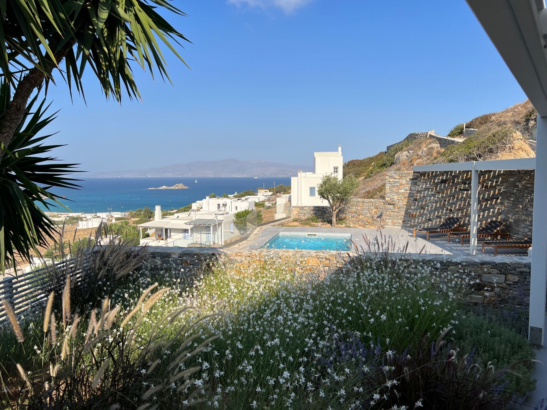 Kyparissi-Villa pool and sea view