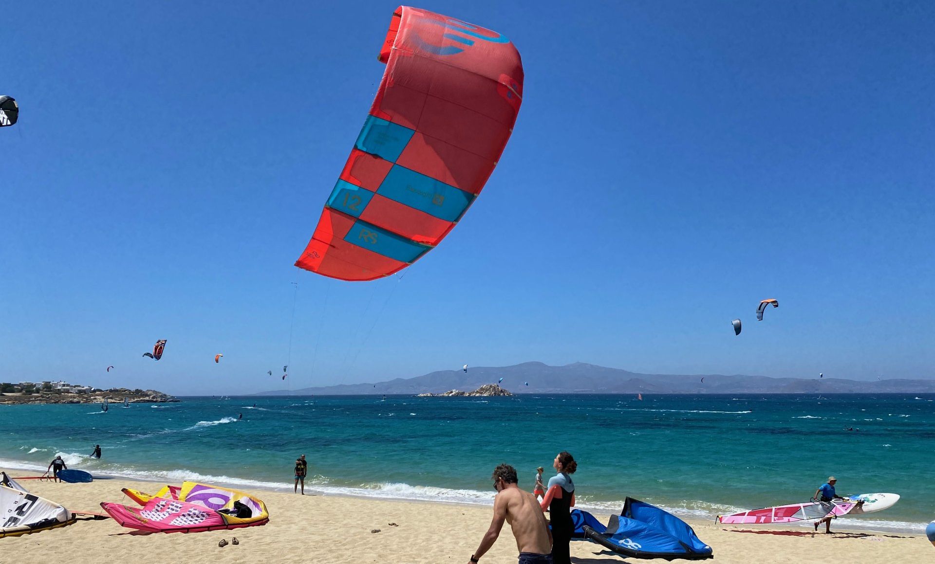 Mikri Vigla beach kitesurfing