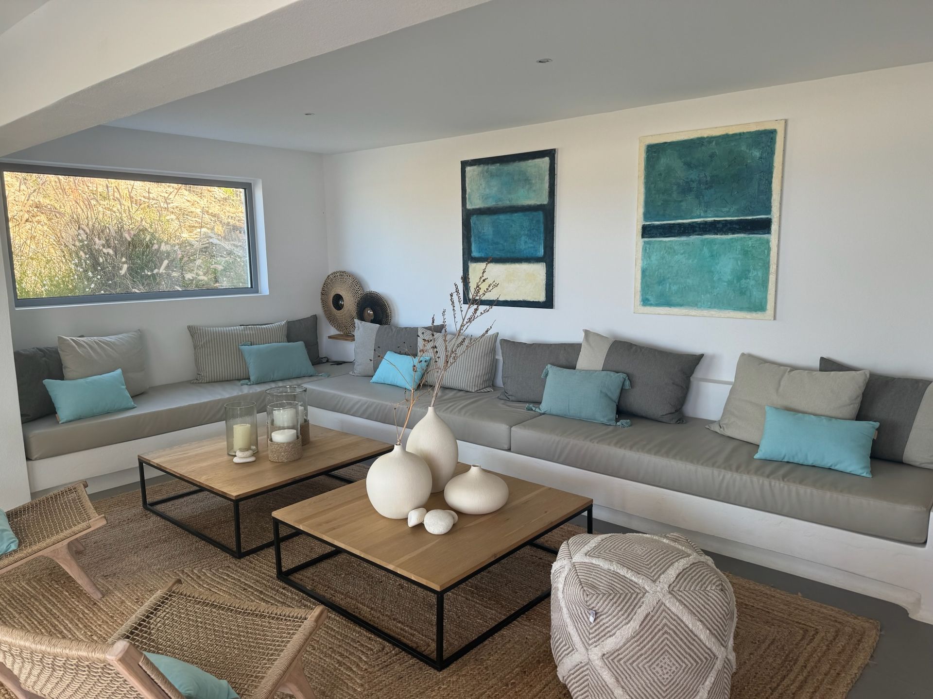 Kyparissi-Villa living room view