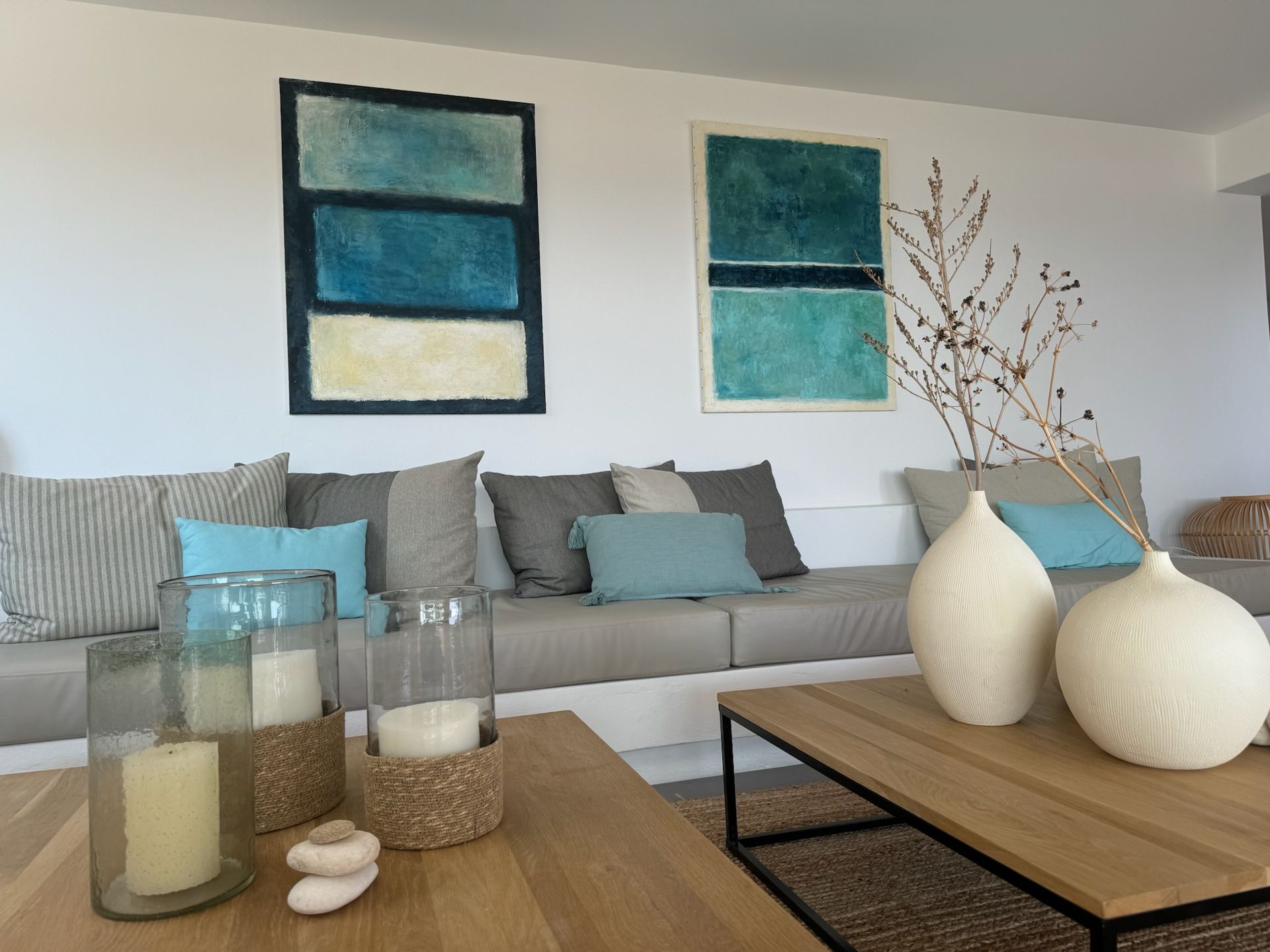 Kyparissi-Villa living room view