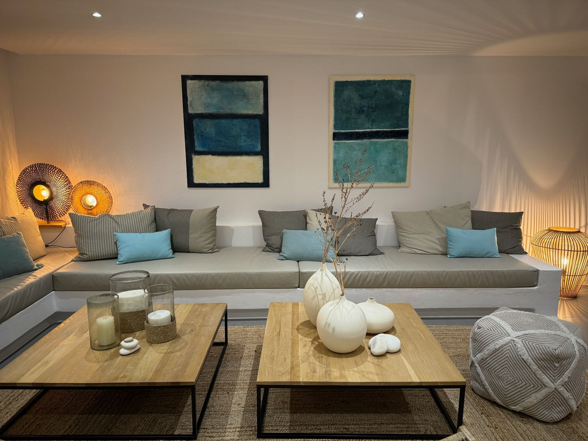 Kyparissi-Villa living room view