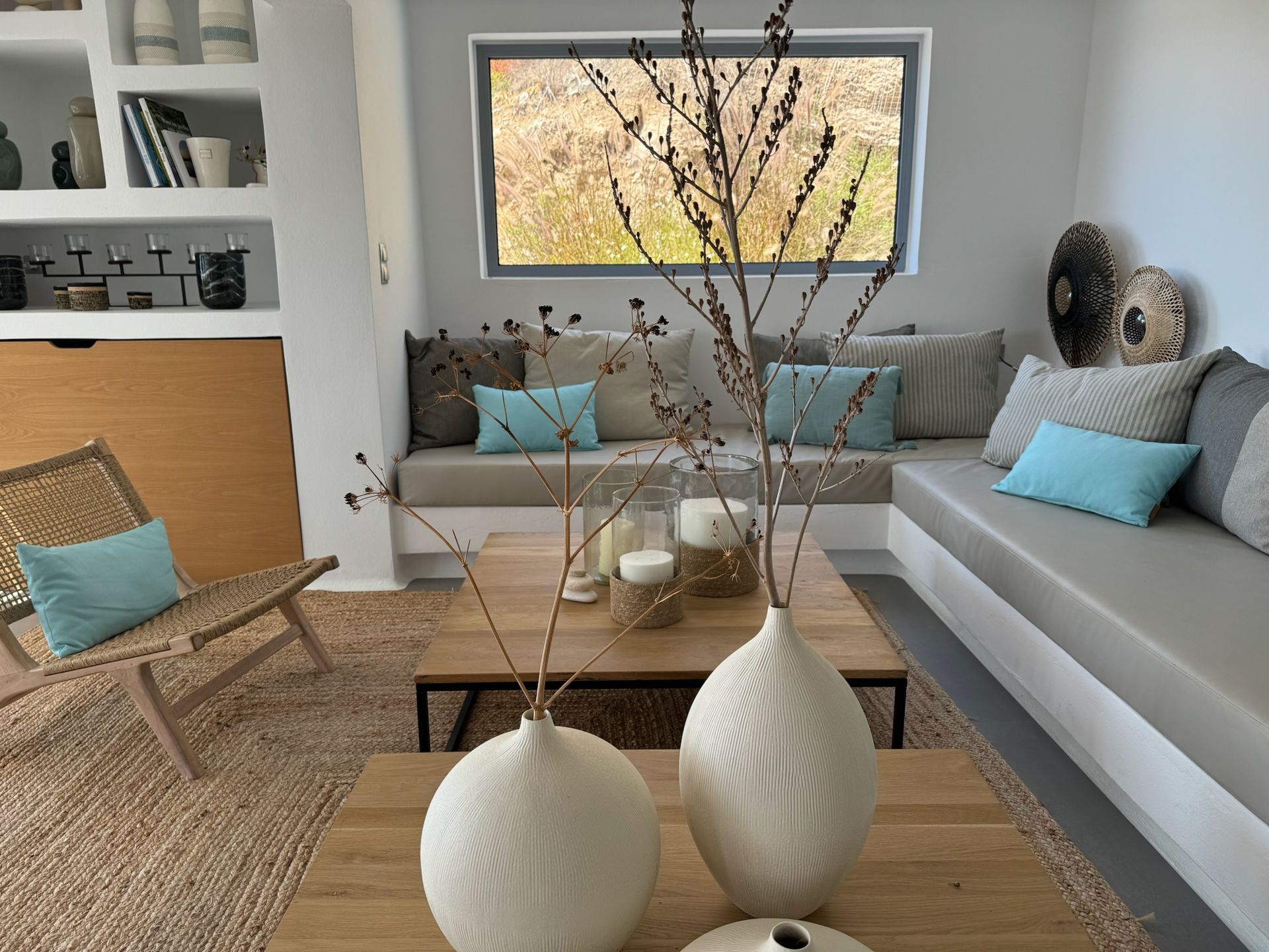 Kyparissi-Villa living room view