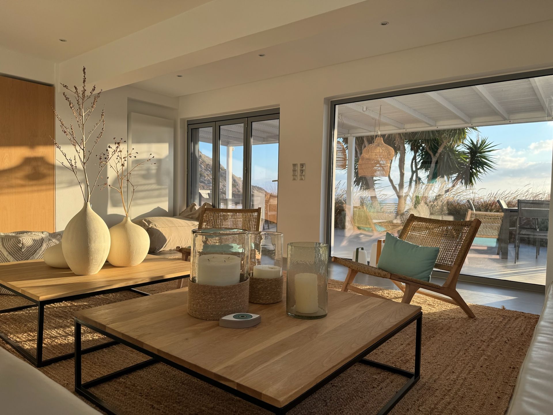 Kyparissi-Villa living room view