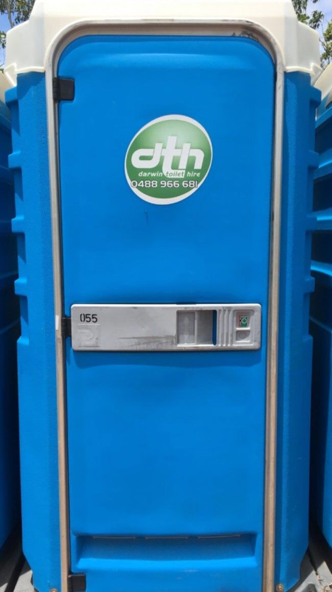 Blue Portable Toilet — Portable toilet for hire in Roseberry, NT