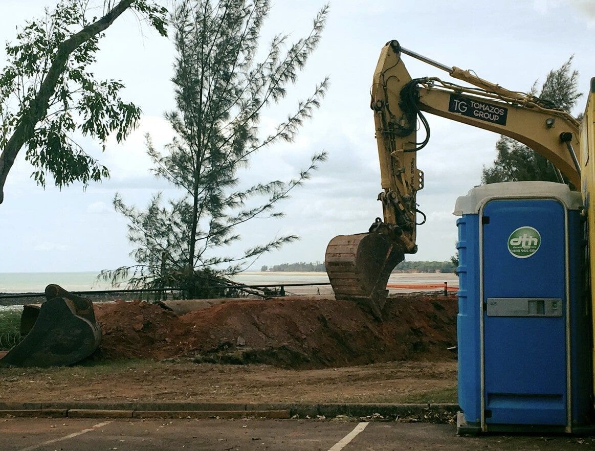 Toilet by the beach — Portable toilet hire for hire in Roseberry, NT