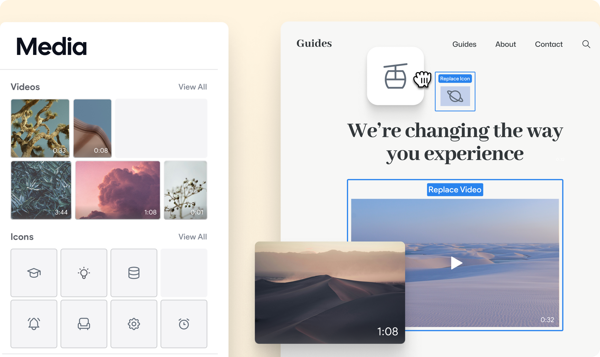 A screenshot of a website that says `` we 're changing the way you experience ''.