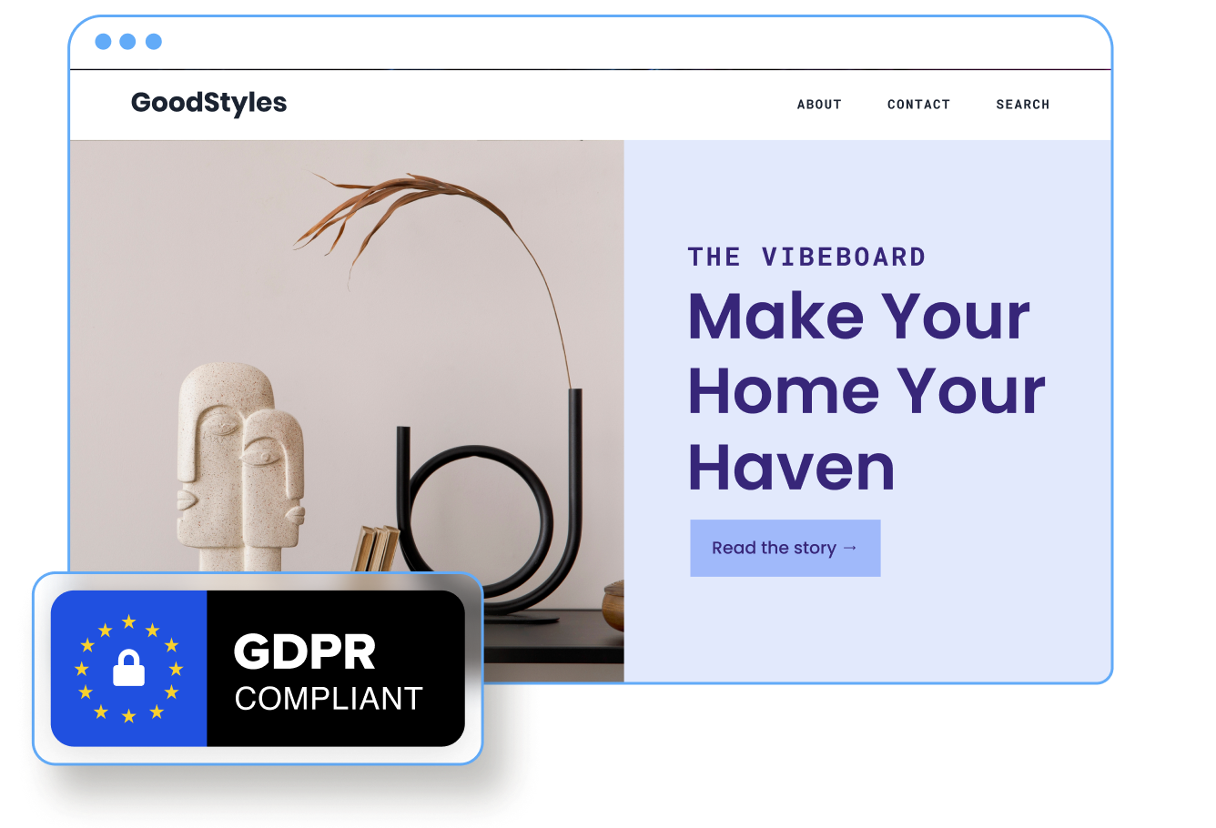 A screenshot of a website that says `` make your home your haven ''.