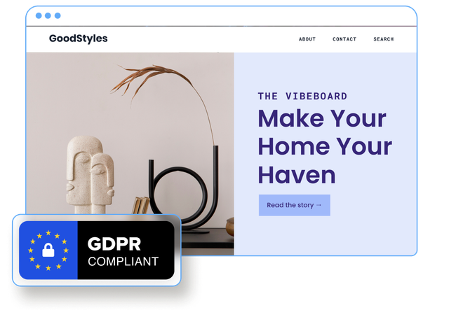 A screenshot of a website that says `` make your home your haven ''.