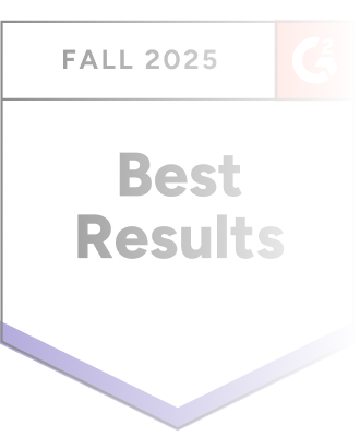 A badge that says `` best results winter 2025 '' on it.