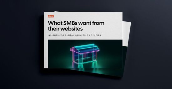 A book titled 'What SMBs want from their websites' 