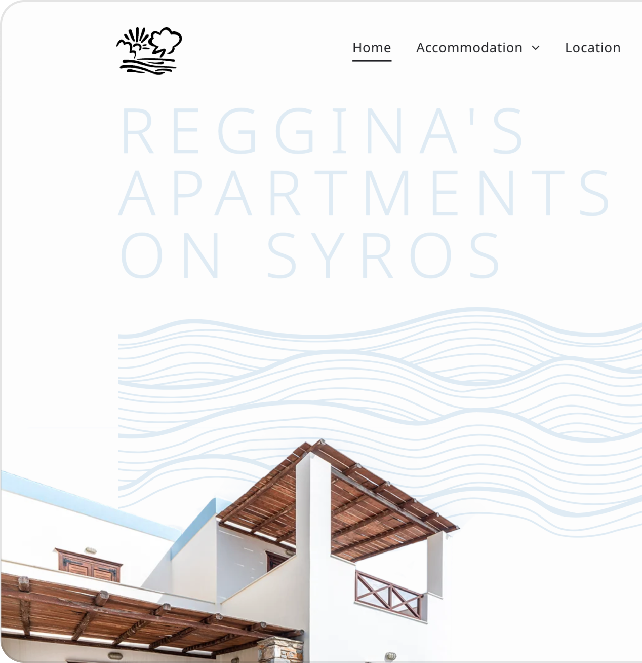 A website for regina 's apartments on syros