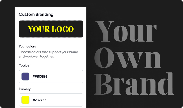 A screenshot of a website that says your own brand