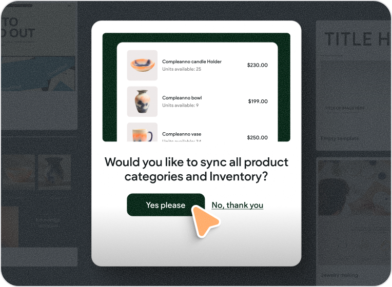 Use existing data for quick online store creation