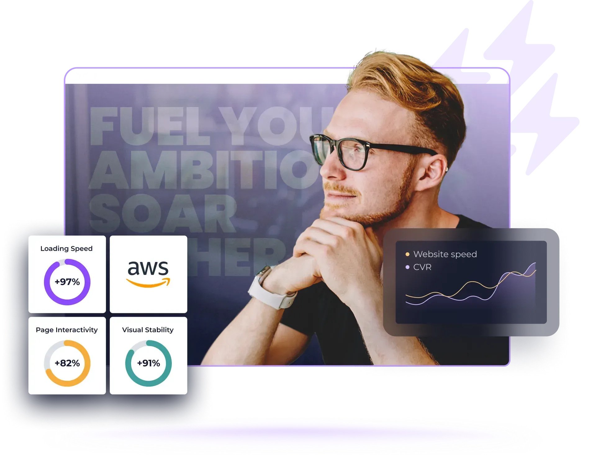 A man wearing glasses is sitting in front of a computer screen.