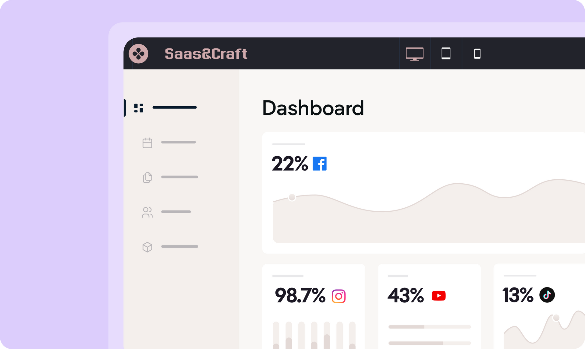 A computer screen with a dashboard on it.