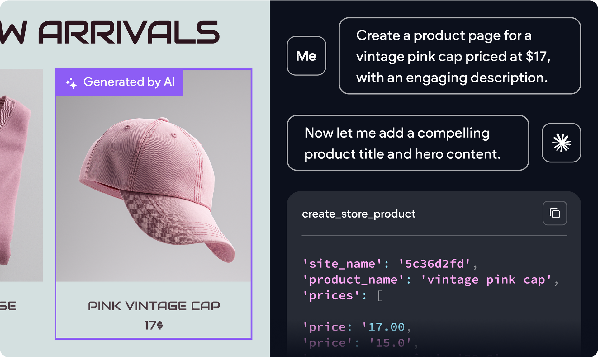 A screenshot of a website with a pink hat on it