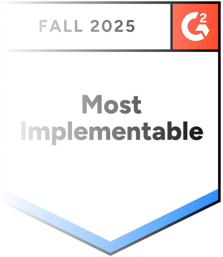 A badge that says `` most implementable winter 2025 ''
