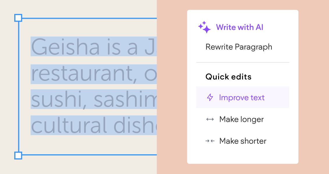 A picture of a text that says geisha is a j restaurant sushi sashimi cultural dish